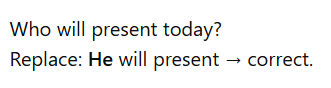 Who will present today?