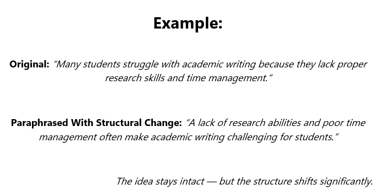 Change the Structure example