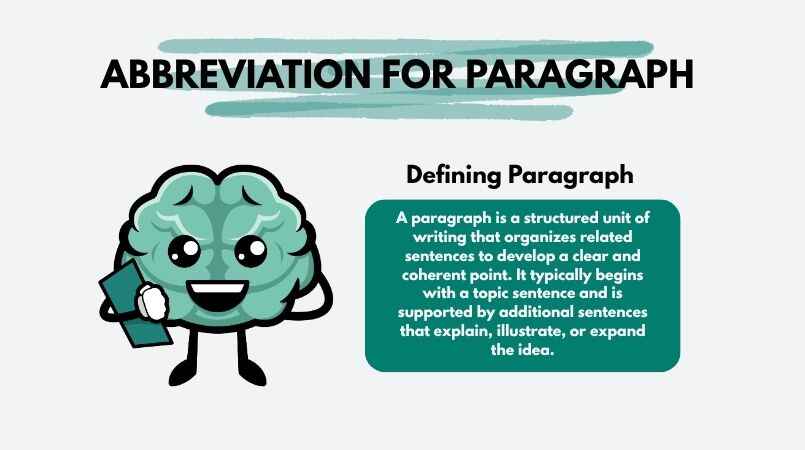 Abbreviation for Paragraph