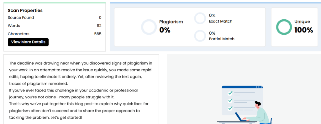 Result on Paraphrased Text