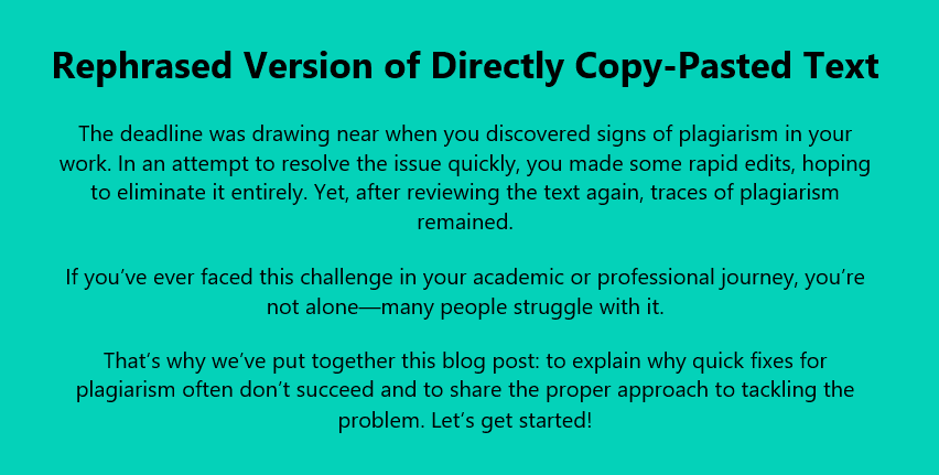 Rewritten Content Without Any Citations