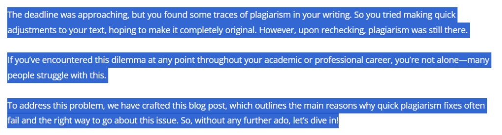 Word-for-Word Duplication