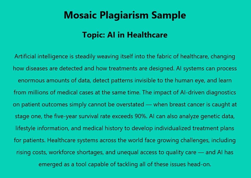 mosaic plagiarism sample