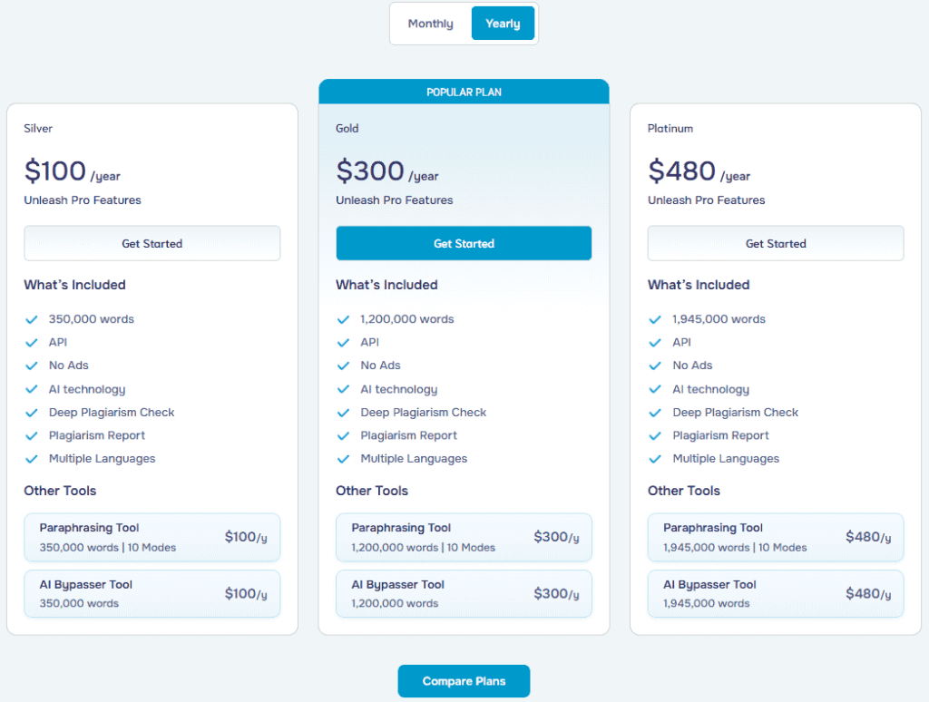 yearly payment plans