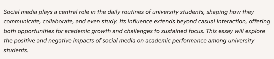 This is how a perfect introduction for an essay should look