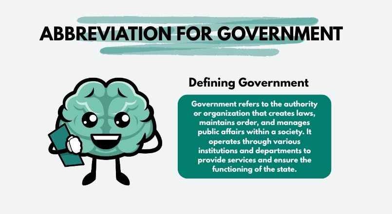 Abbreviation for Government with Meaning and Correct Usage