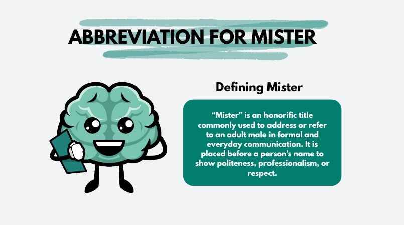Abbreviation for Mister with Meaning and Correct Usage