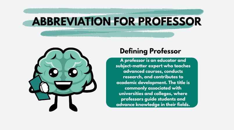 Abbreviations for Professor
