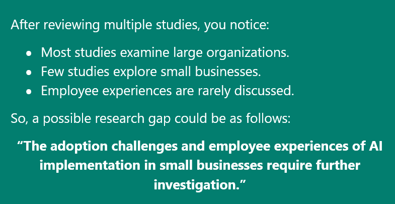 example of Conduct a Structured Literature Review