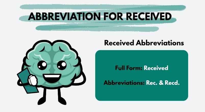 Abbreviation for Received with Meaning and Correct Usage