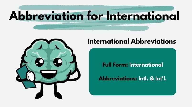 Abbreviation for International
